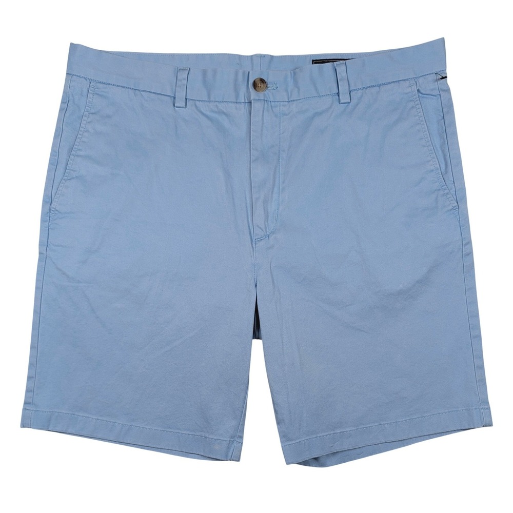 Vineyard Vines Breaker Shorts Mens 38 Blue Cotton Blend Stretch Chino Flat Front